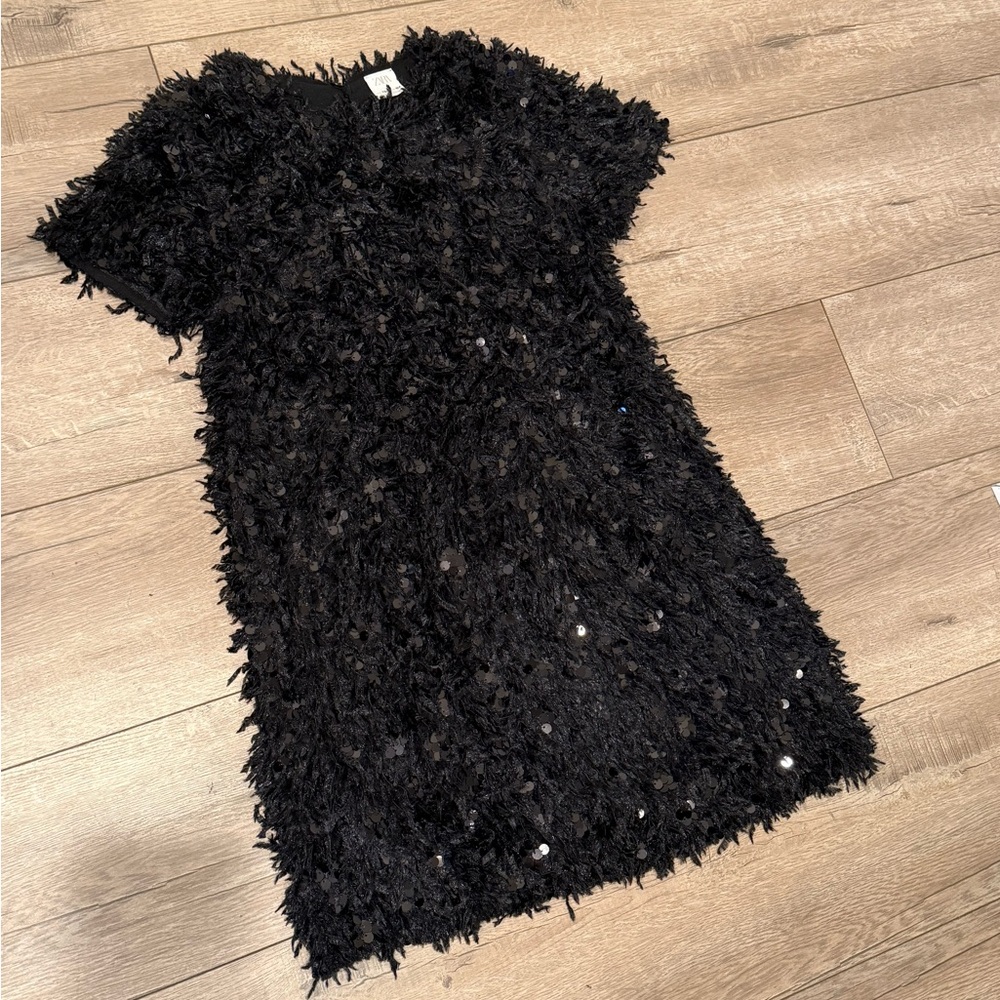 Zara Black Short Sleeve Dress for girls